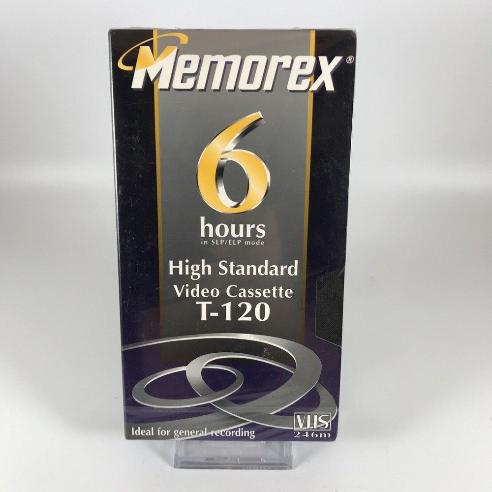 Blank VHS Video Tape Memorex High Standard T-120 6 Hours New Sealed